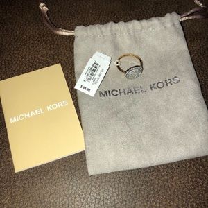michael kors pave disc ring